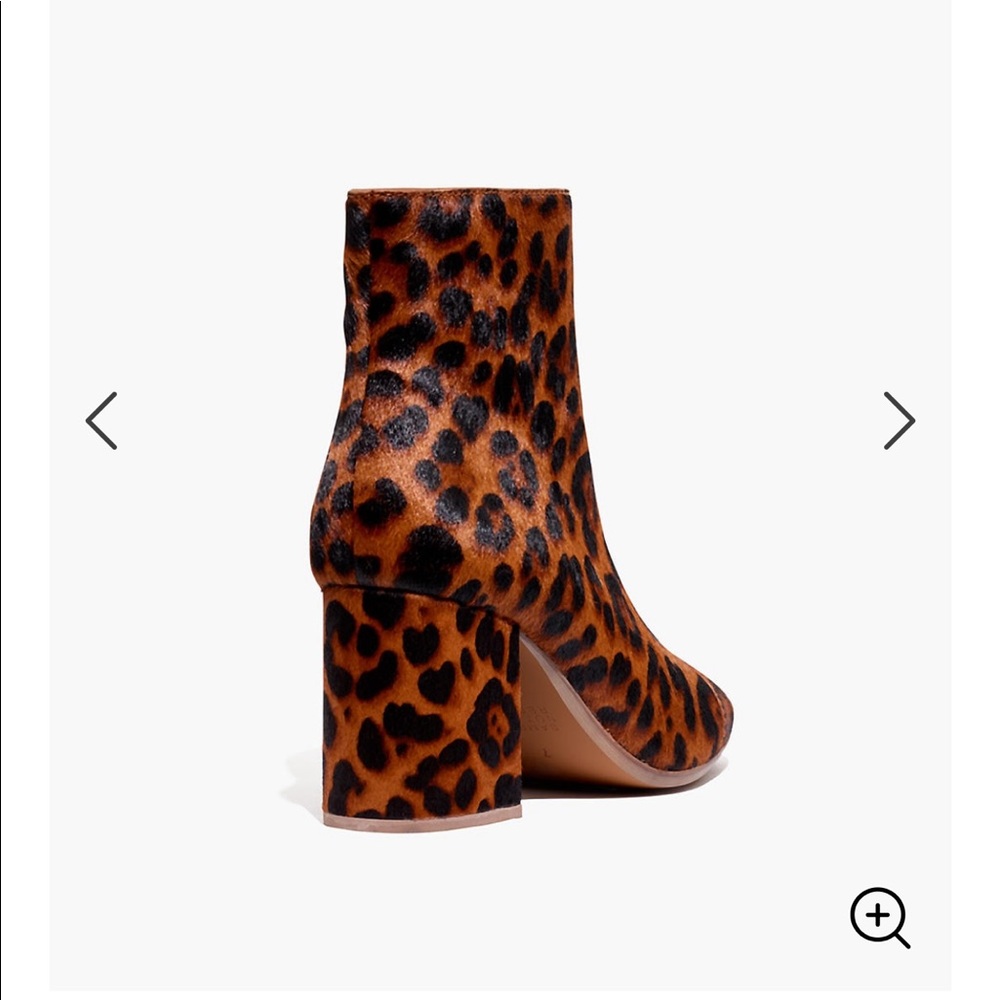 Madewell Amalia Boot Leopard Calf Hair sz7.5 NWOB